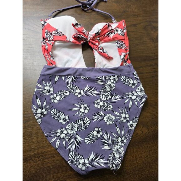 Womens Floral Two-Piece Halter Swimsuit By Ninety Six Degrees - Size M - Picture 9 of 12